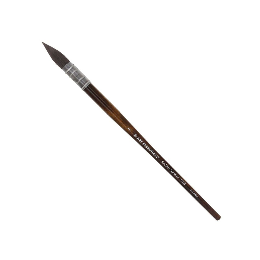 Art Essentials - Kazan Synthetic Squirrel Brush - 2703 Series - Quill Mounted Mop - Short handle - Size 1