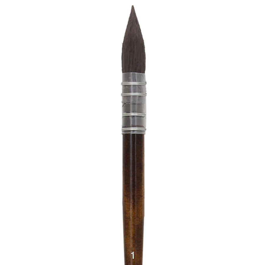 Art Essentials - Kazan Synthetic Squirrel Brush - 2703 Series - Quill Mounted Mop - Short handle - Size 1