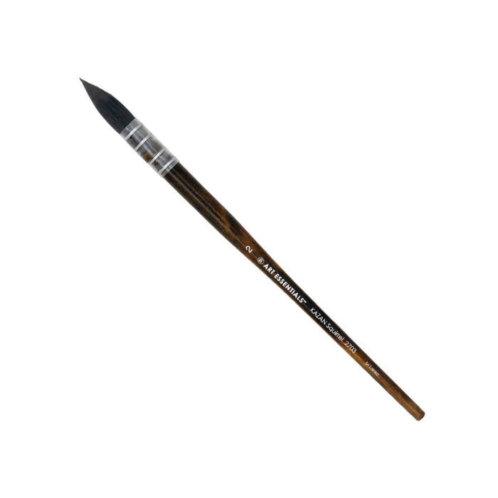 Art Essentials - Kazan Synthetic Squirrel Brush - 2703 Series - Quill Mounted Mop - Short Handle - Size 2