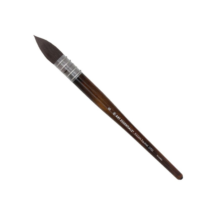 Art Essentials - Kazan Synthetic Squirrel Brush - 2703 Series - Quill Mounted Mop - Short Handle - Size 6