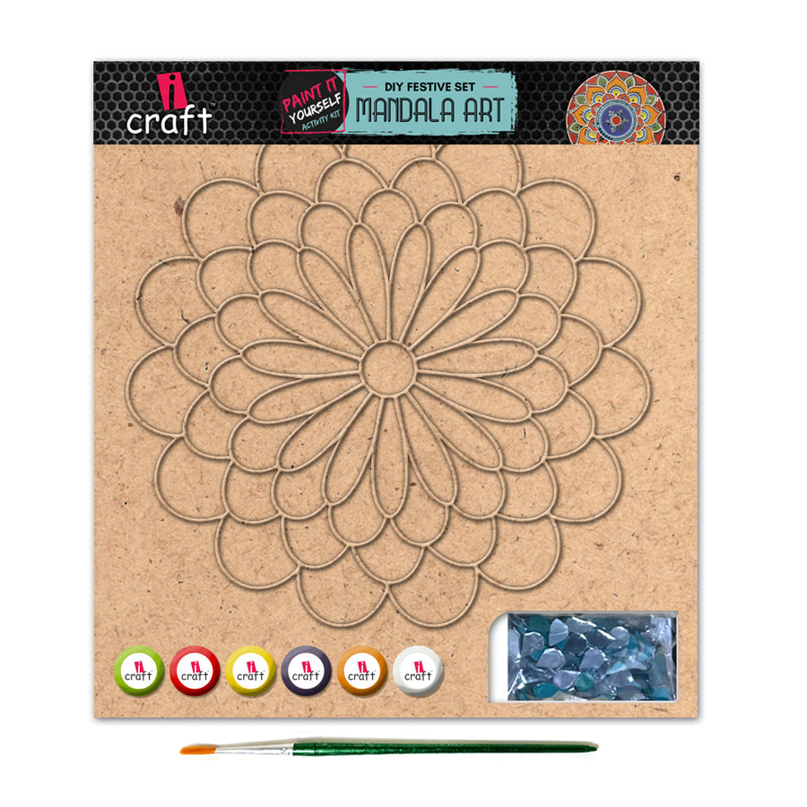 iCraft DIY Mandala Art Kit – MA007 | Festive Home Décor Craft Activity