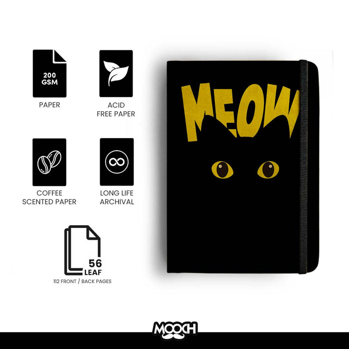 MOOCH – Meow A5 Plain Diary | Buff Cartridge Paper | 120 GSM