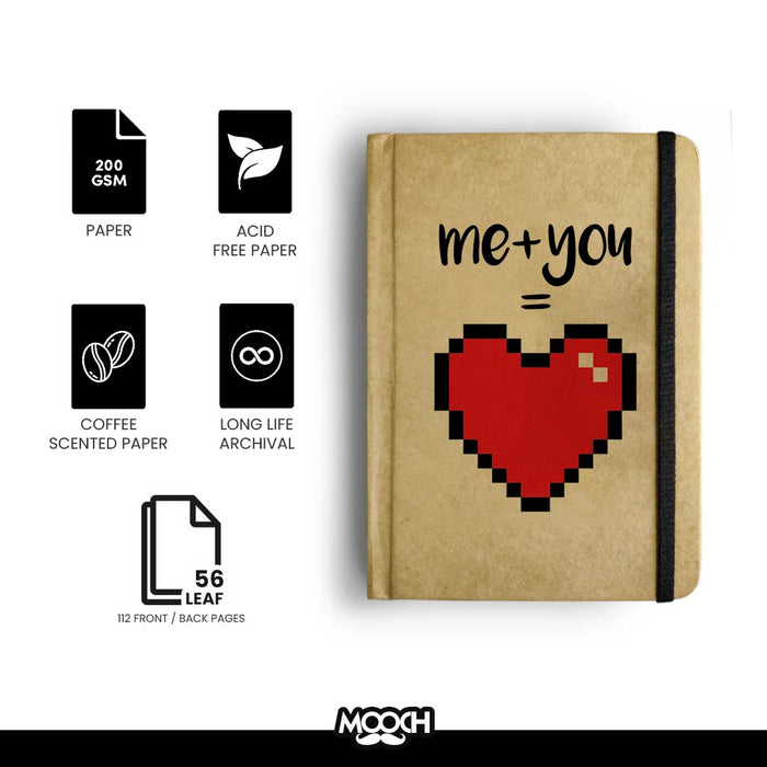 MOOCH – "Me + You" A6 Plain Diary | Indian Khaki