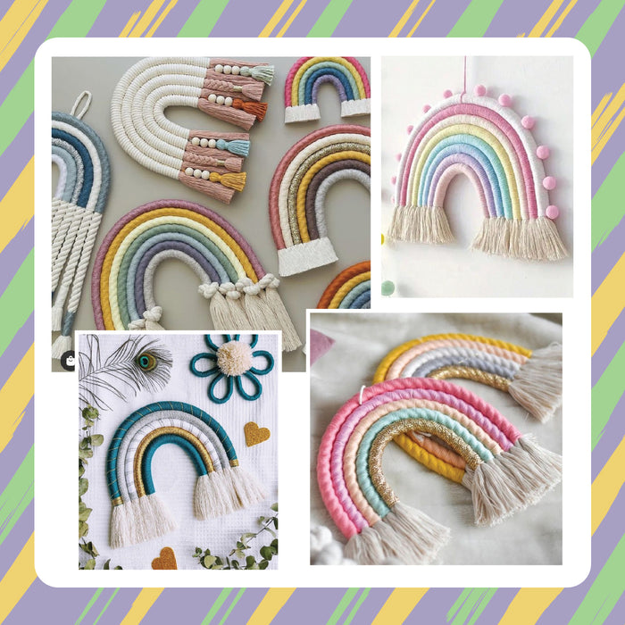 iCraft Rainbow Macrame Kit for Kids & Beginners