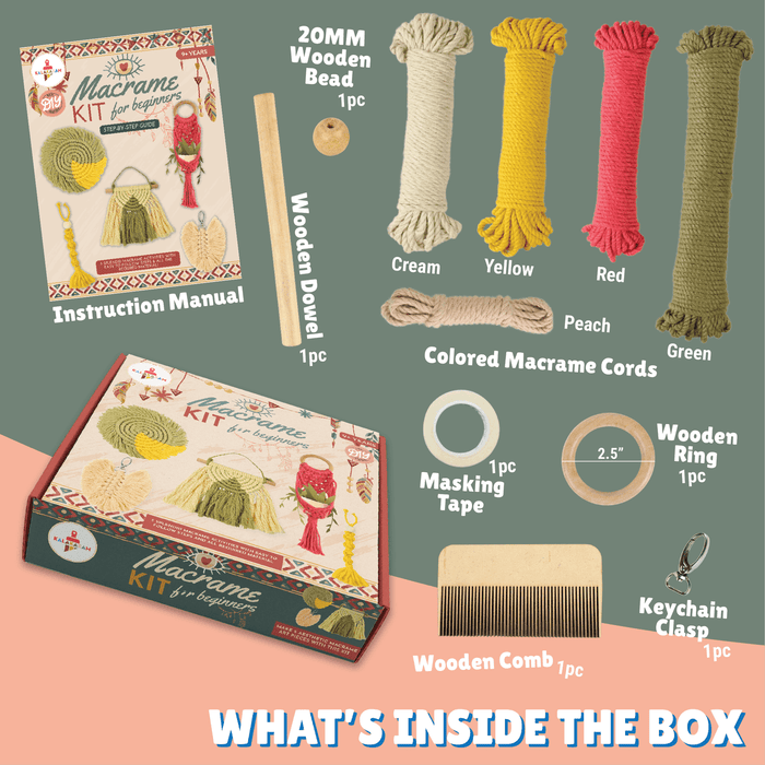 Kalakaram Macrame Kit for Beginners | DIY Craft Set