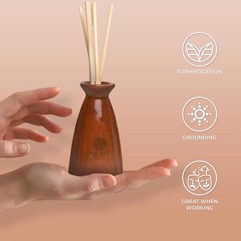 Ekam - Mahogany Reed Diffuser Set