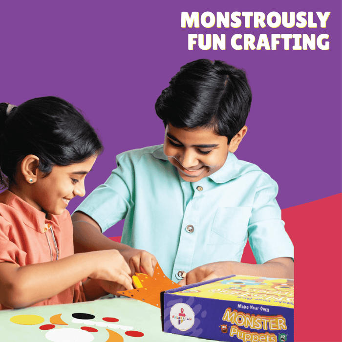 Kalakaram Monster Puppets Kit | DIY Felt Craft Set