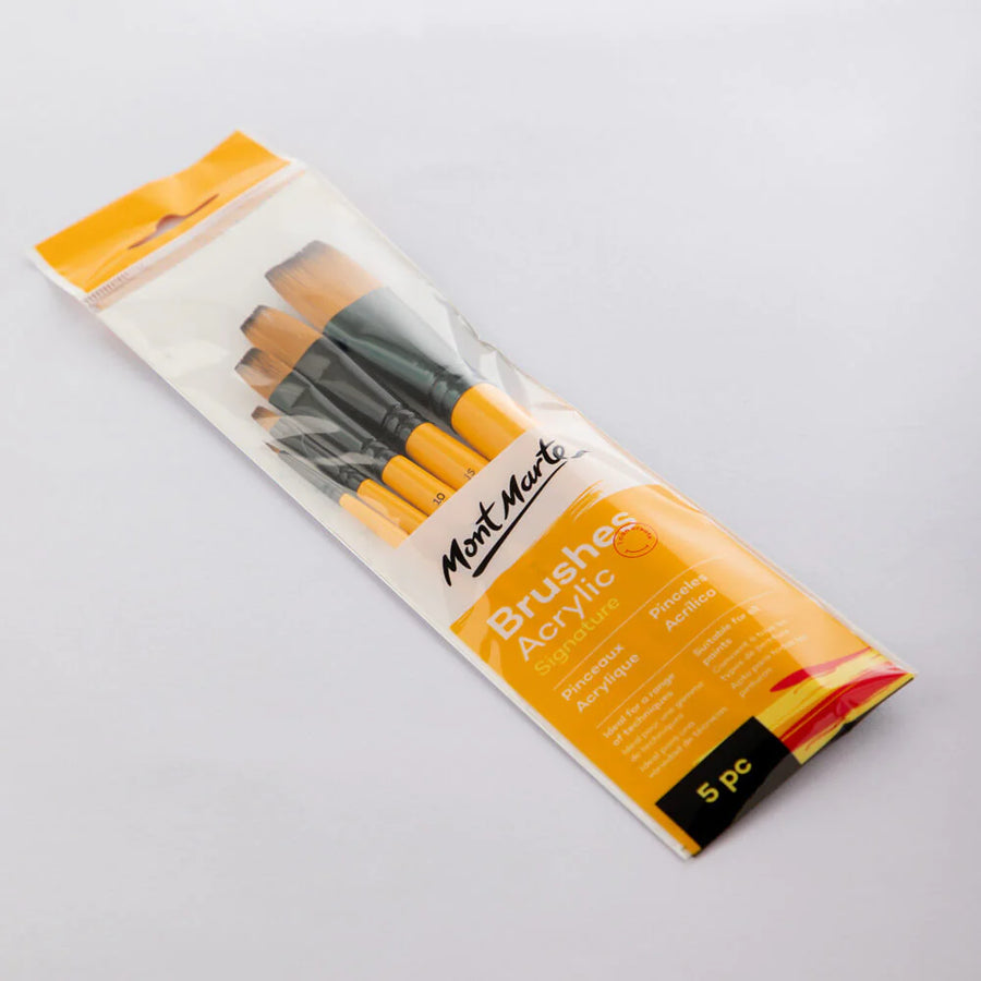 Mont Marte - Acrylic Brushes Signature Set Of 5