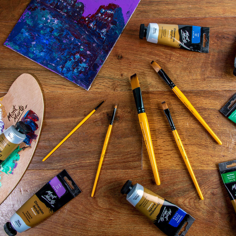 Mont Marte - Acrylic Brushes Signature Set Of 5