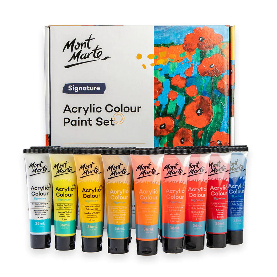 Mont Marte - Acrylic Colour Signature Paint Set 18 ( 36ml )