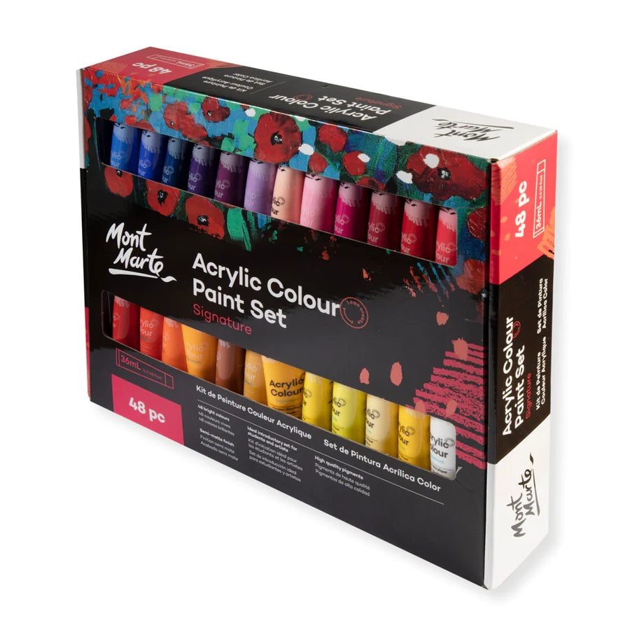 Mont Marte - Acrylic Colour Signature Paint Set 48 (36ml)