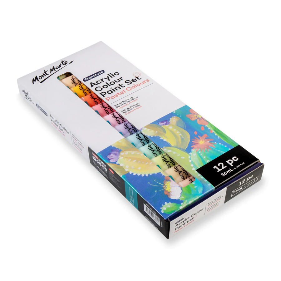 Mont Marte - Acrylic Colour Pastel Signature Paint Set 12 ( 36ml )
