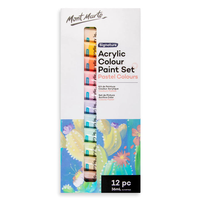 Mont Marte - Acrylic Colour Pastel Signature Paint Set 12 ( 36ml )