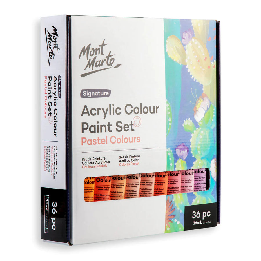 Mont Marte - Acrylic Colour Pastel Signature Paint Set 36 (36ml)
