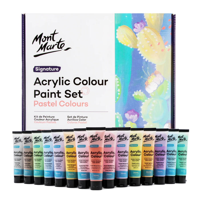 Mont Marte - Acrylic Colour Pastel Signature Paint Set 36 ( 36ml )