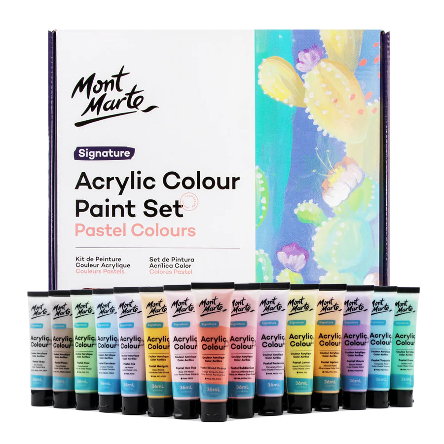 Mont Marte - Acrylic Colour Pastel Signature Paint Set 36 (36ml)