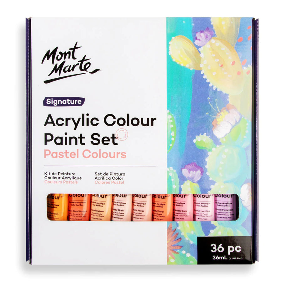 Mont Marte - Acrylic Colour Pastel Signature Paint Set 36 (36ml)