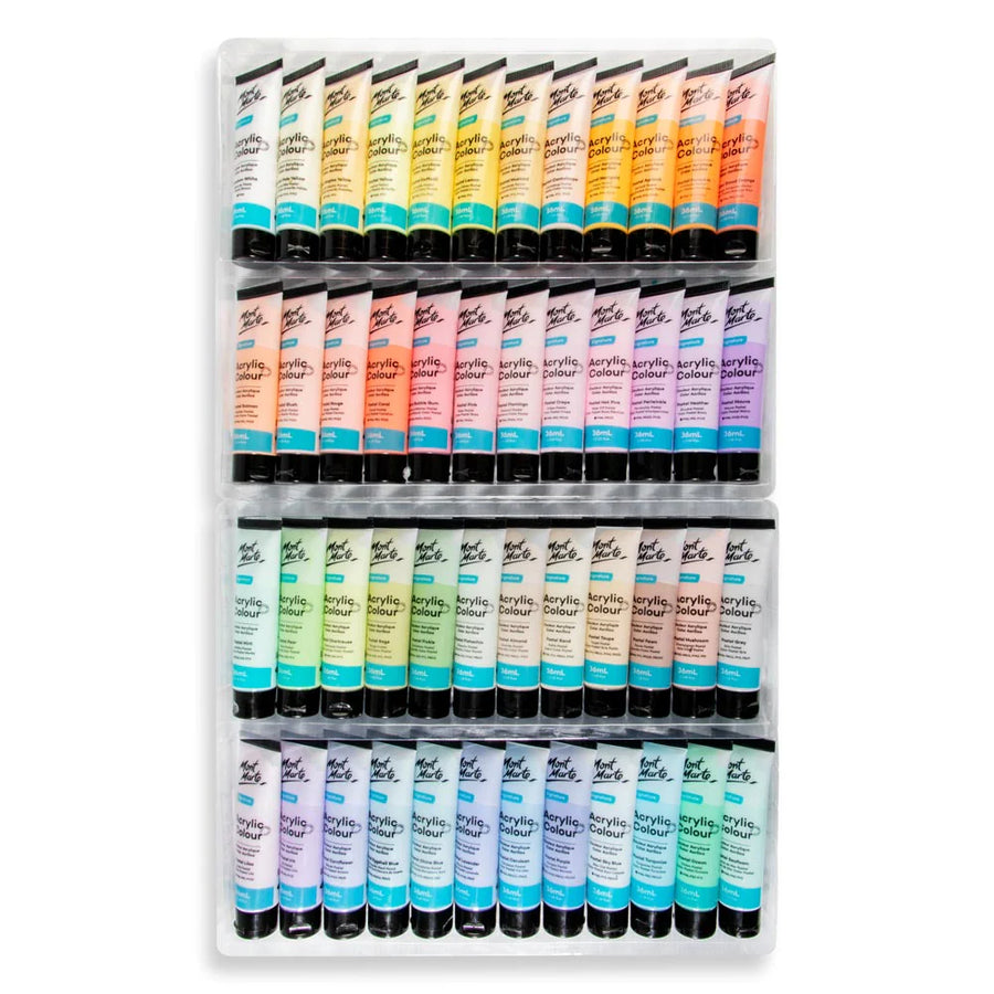 Mont Marte - Acrylic Colour Pastel Signature Paint Set 48 (36ml)