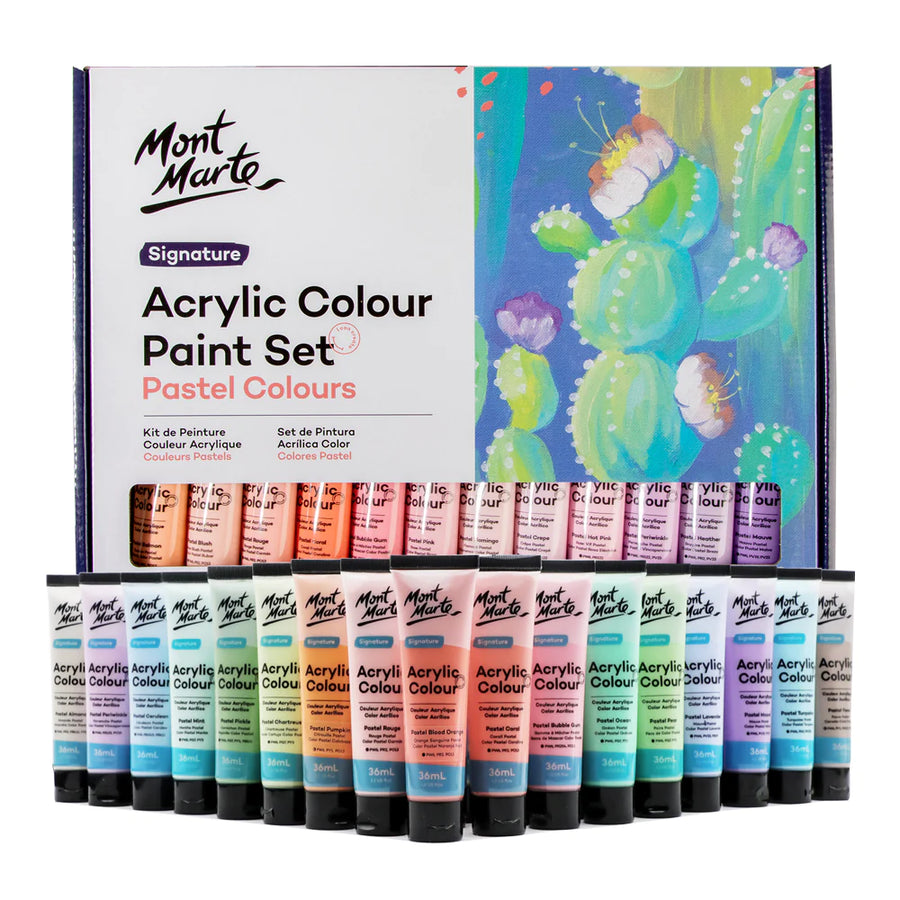 Mont Marte - Acrylic Colour Pastel Signature Paint Set 48 (36ml)