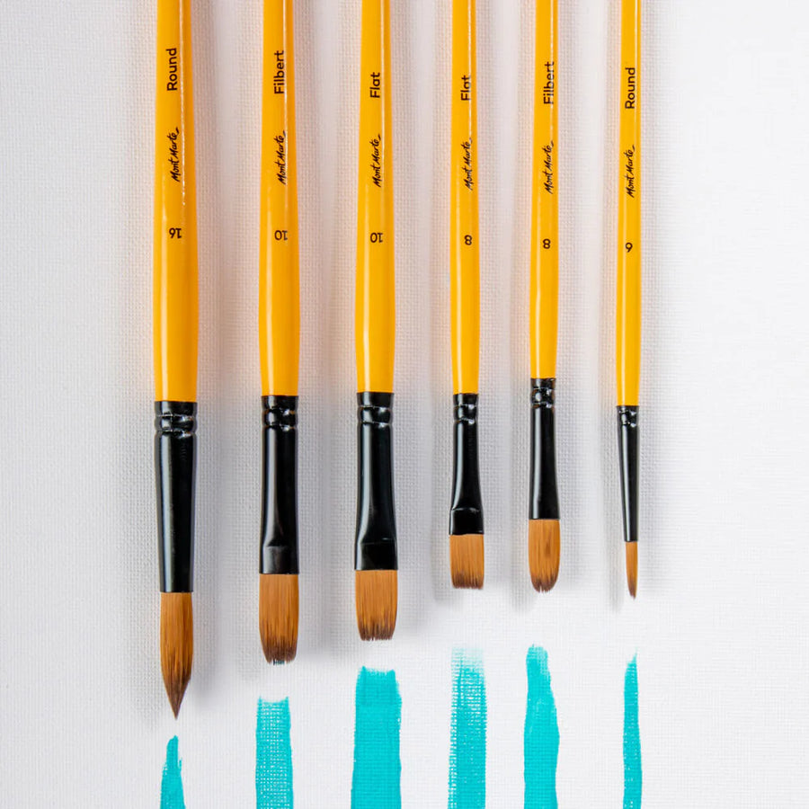 Mont Marte - Acrylic Brushes Signature Set Of 6