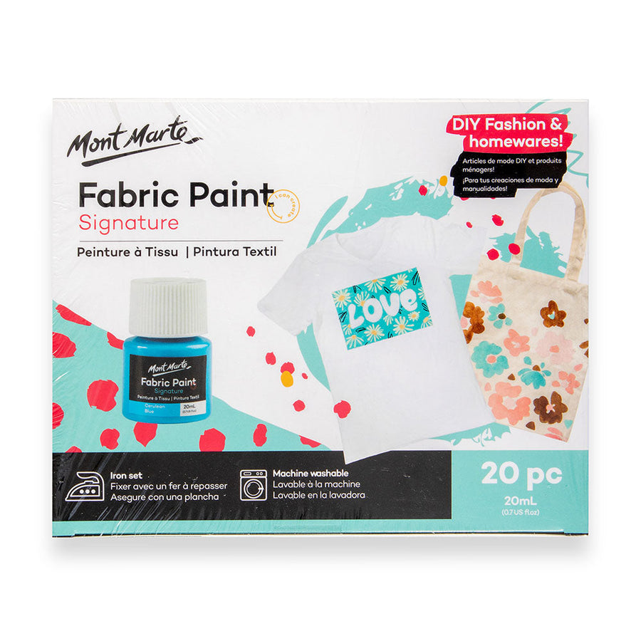 Mont Marte Fabric Paint – Signature 20pc x 20ml