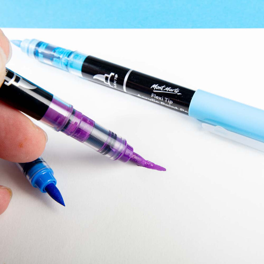 Mont Marte Flexi Tip Acrylic Paint Pens Premium Set Of 12