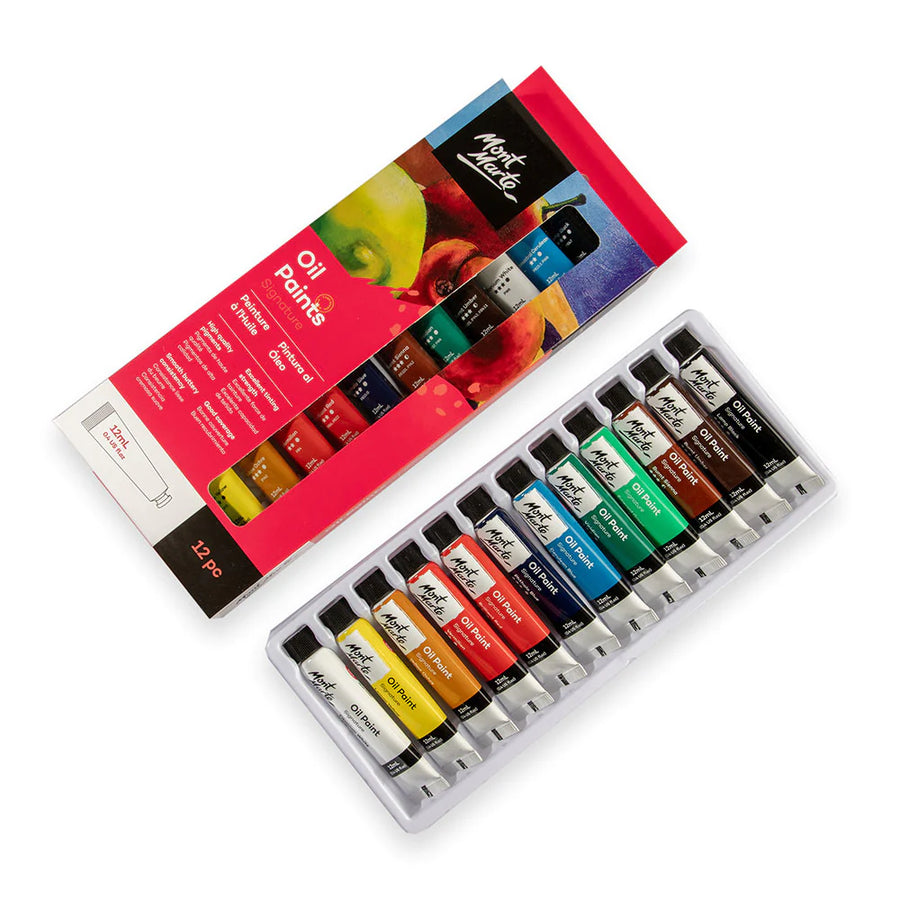 Mont Marte - Oil Paints Signature Set Of 12( 12ml )
