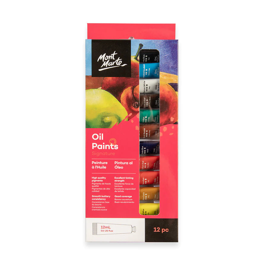 Mont Marte - Oil Paints Signature Set Of 12( 12ml )