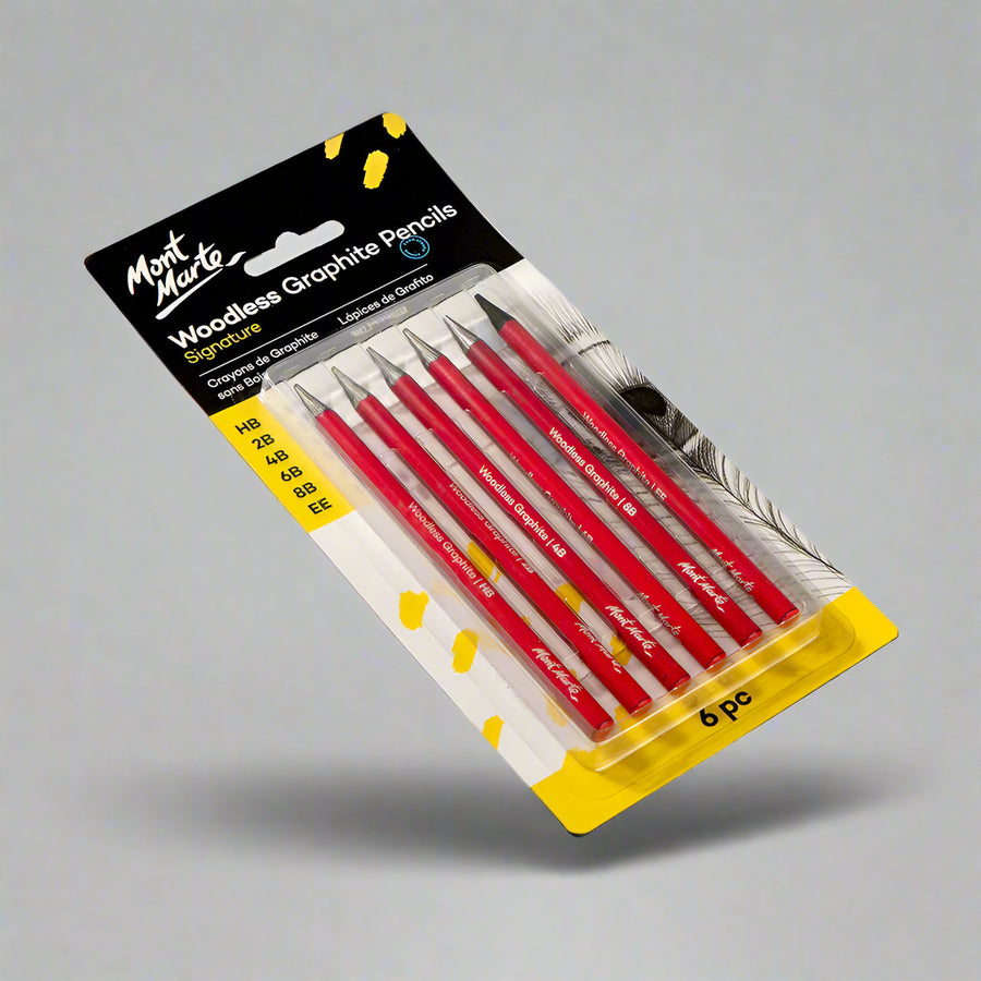 Mont Marte - Woodless Graphite Pencils Signature Set Of 6