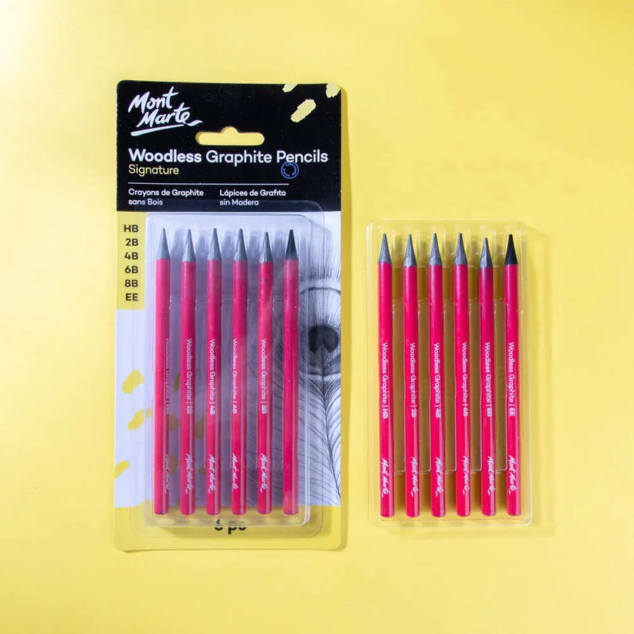 Mont Marte - Woodless Graphite Pencils Signature Set Of 6