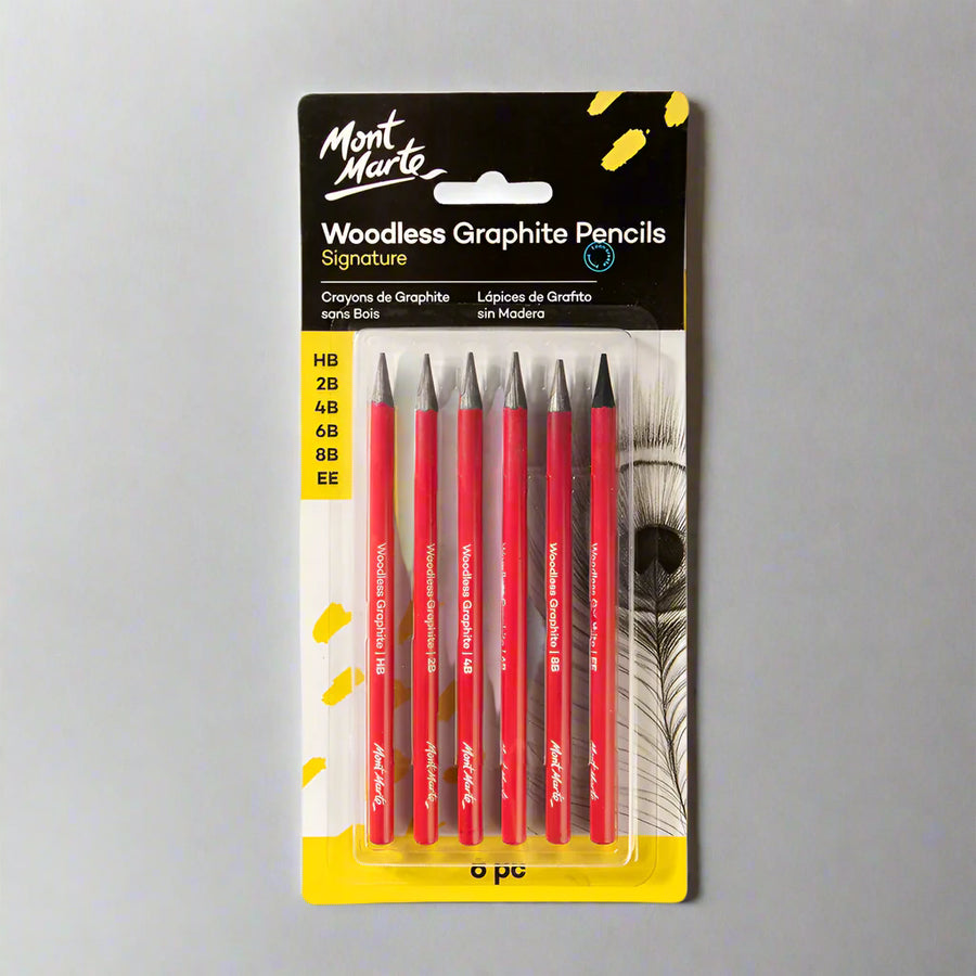 Mont Marte - Woodless Graphite Pencils Signature Set Of 6