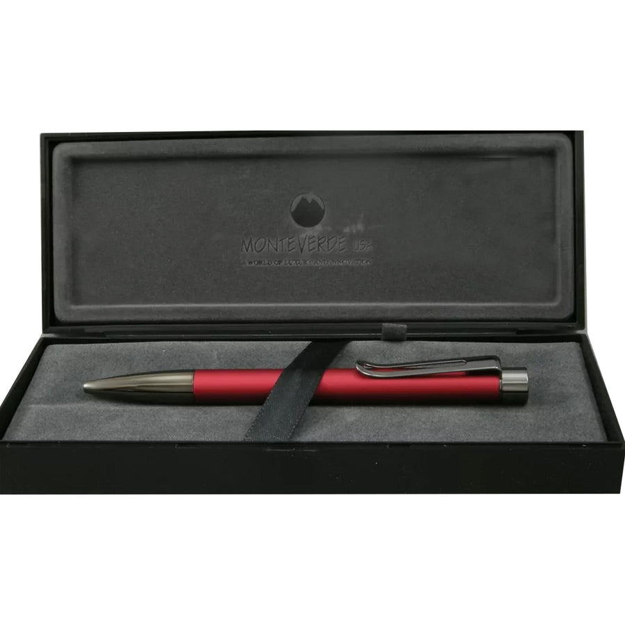 Monteverde Ritma Ball Pen – Red with Gunmetal Trim