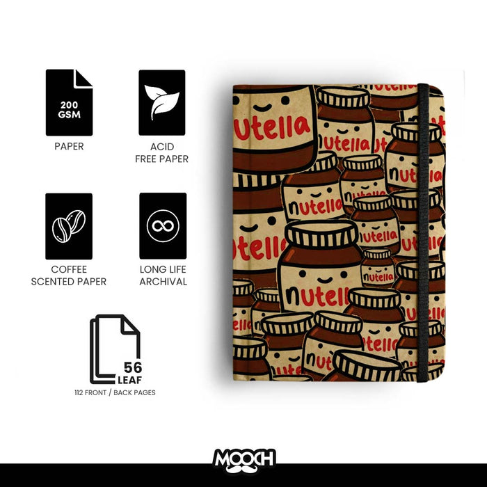 MOOCH – "Nutella Pattern" A6 Plain Diary | Buff Cartridge