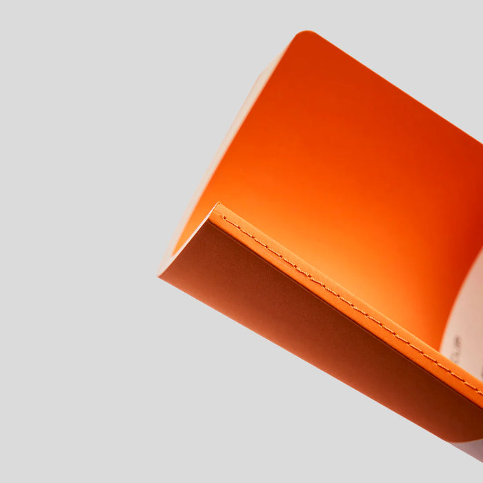 myPAPERCLIP Centre Thread Sewn Notebook – A4 (Ruled, Orange, 160 Pages)