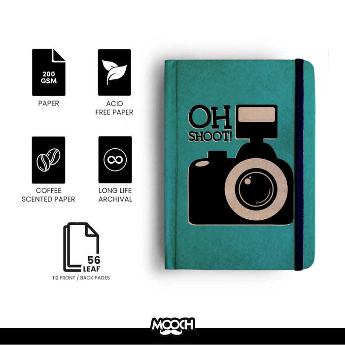 MOOCH – "Oh Shoot" A6 Plain Diary | Buff Cartridge