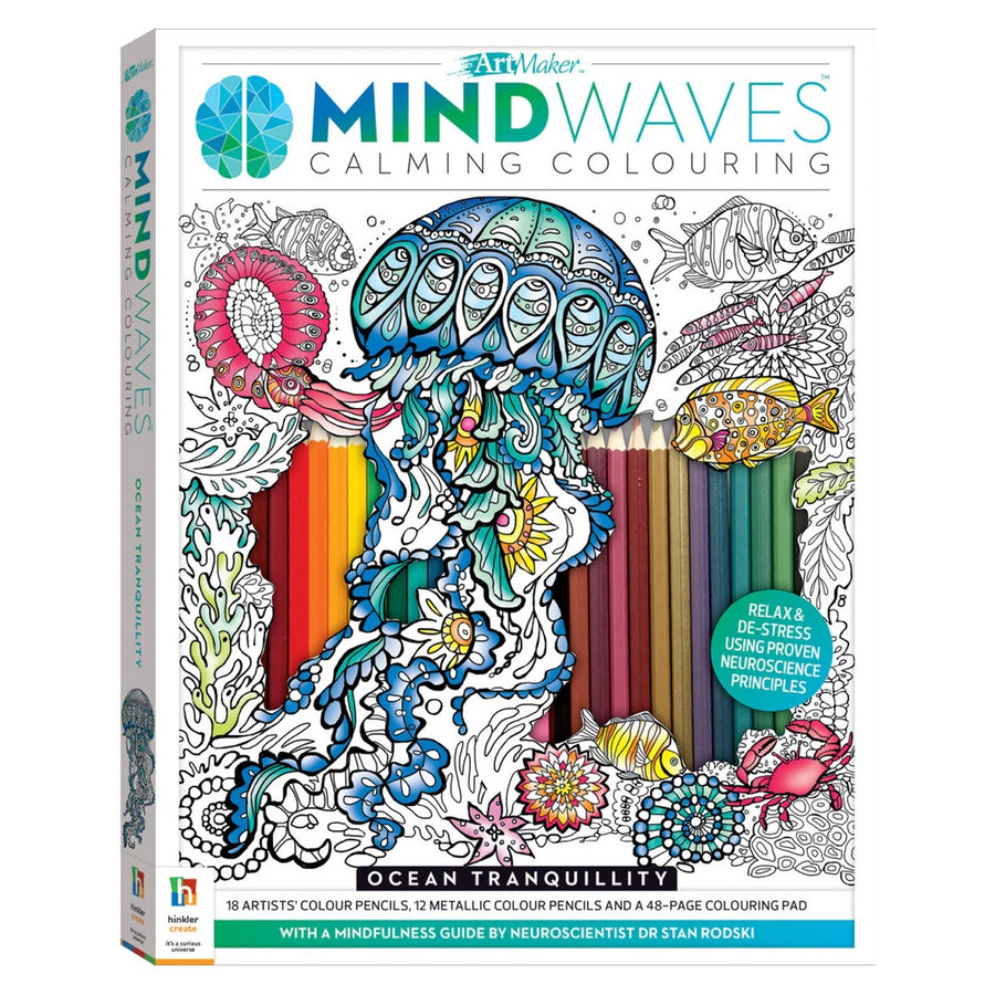 Art Maker - Mind Waves Calming Colouring Kit – Ocean Tranquillity