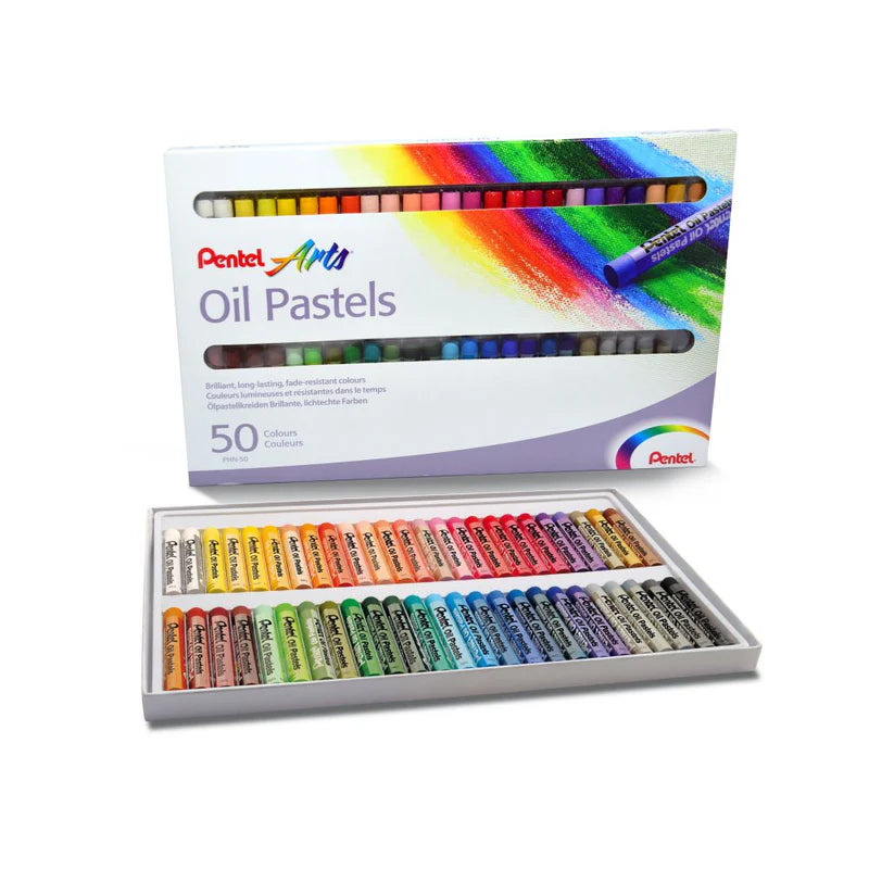 Pentel Arts Oil Pastels – Set of 50 Colours