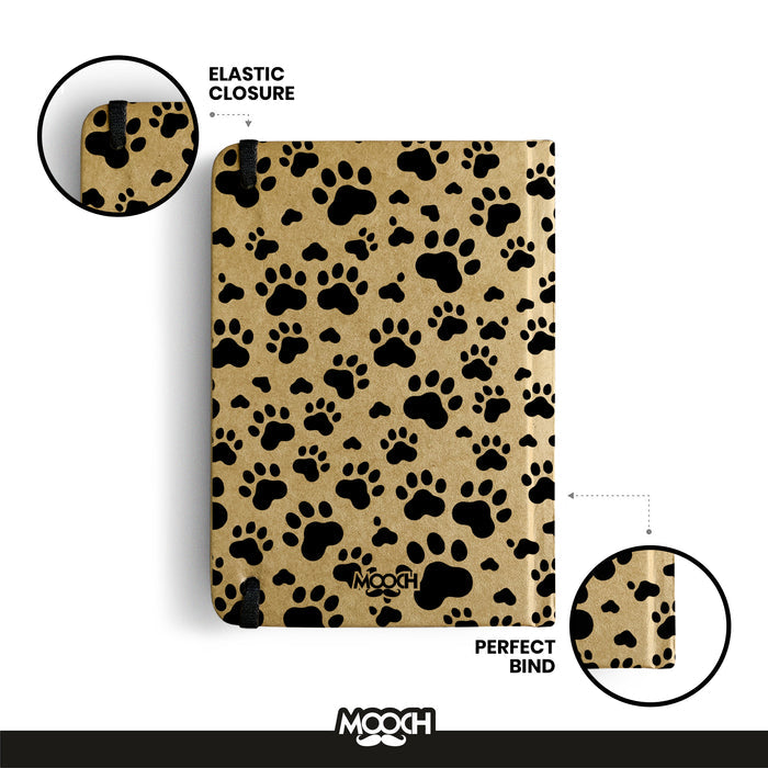 MOOCH – Paw Print A5 Diary | Buff Cartridge Paper | 120 GSM