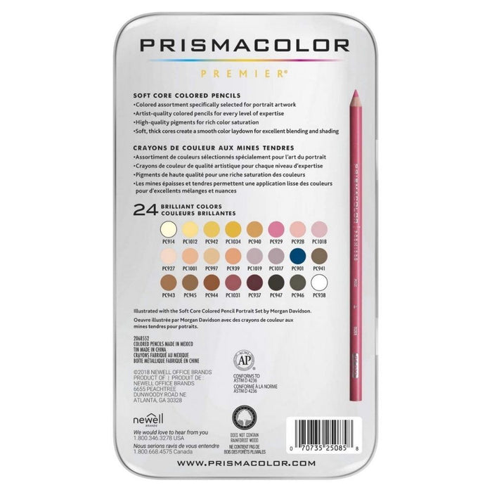 Prismacolor Premier Color Pencil Set of 24 - Portrait