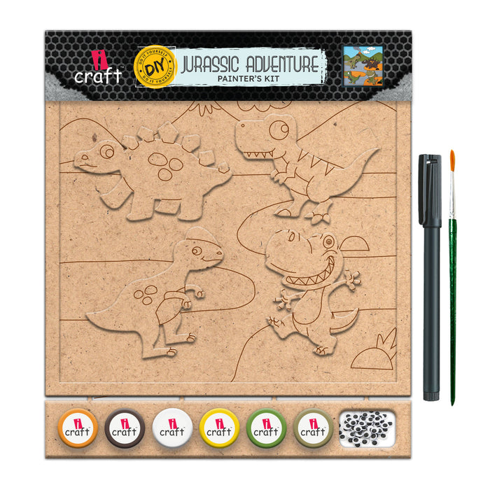 iCraft DIY Jurassic Adventure Painter’s Kit – Fun Dinosaur-Themed
