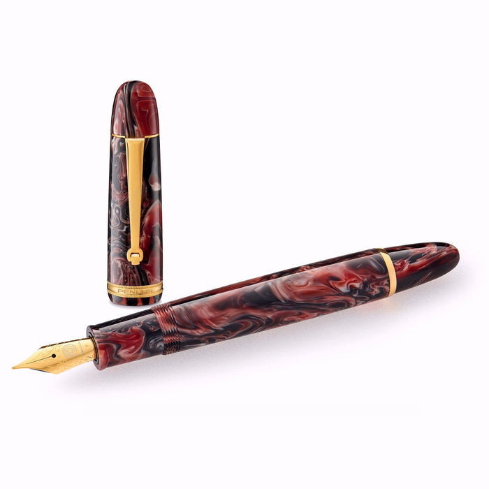Penlux Masterpiece Grande Wave Marble GT Fountain Pen – Medium Nib