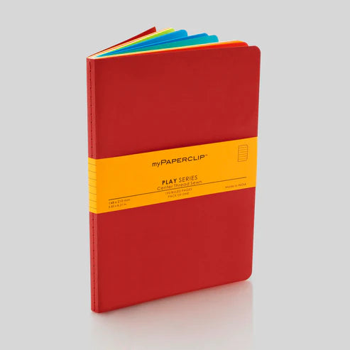 MYPAPERCLIP Play Series Notebook – A5 | 192 Pages | Red Cover — Mango