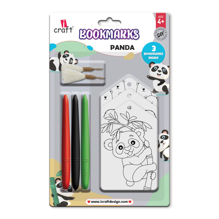 iCraft Kids DIY Bookmark Coloring Kit – Panda Designs