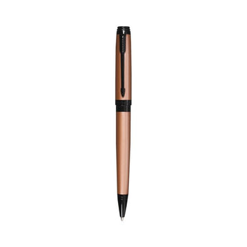 parker-ambient-rose-gold-black-metal-trim-ballpoint-pen-front-view