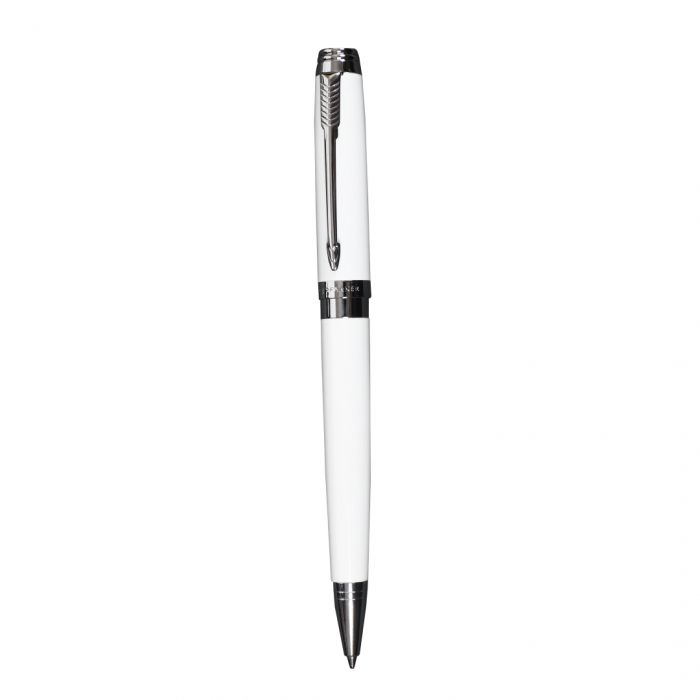 Parker Ambient White Chrome Trim Ballpoint Pen