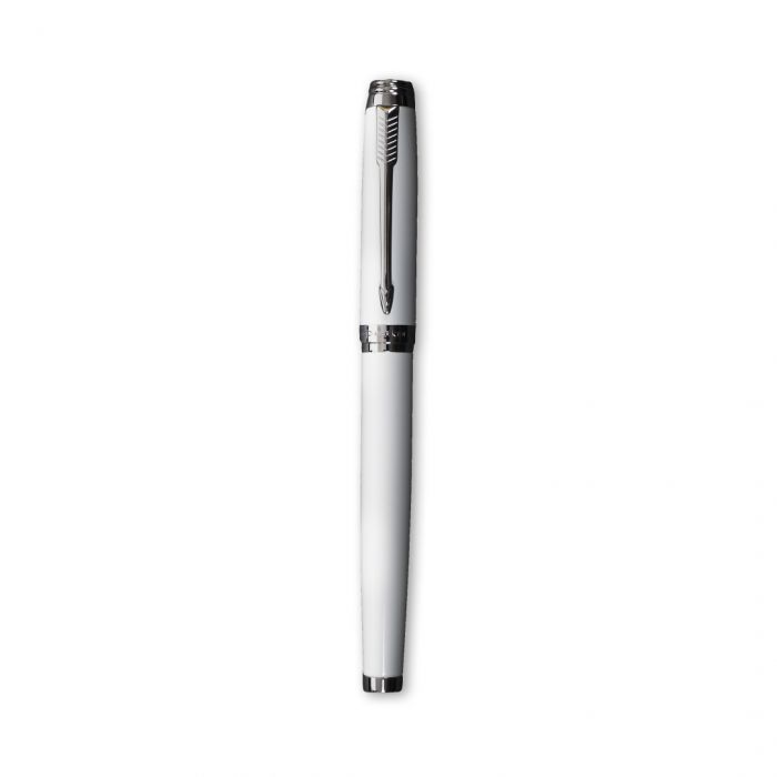 Parker Ambient White Chrome Trim Rollerball Pen