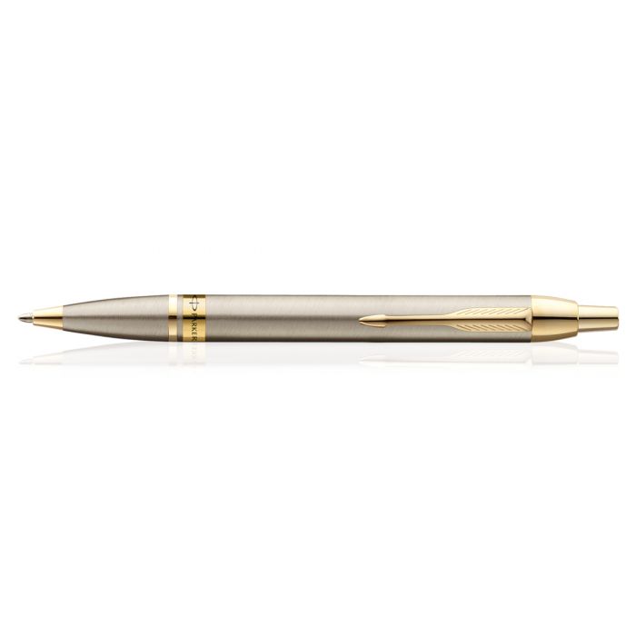 Parker Odyssey Brushed Metal Gold Trim Ballpoint Pen