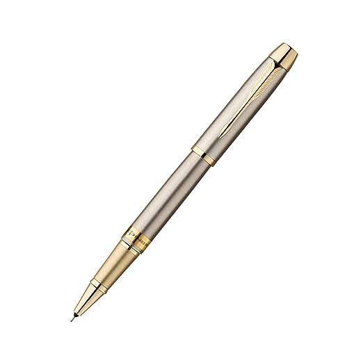 Parker Odyssey Brushed Metal Gold Trim Rollerball Pen