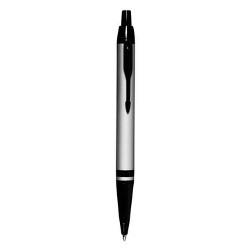 parker-odyssey-dark-grey-black-metal-trim-ballpoint-pen-open-view