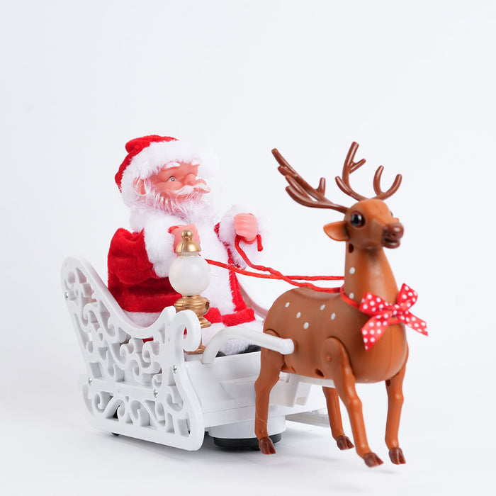 Christmas Musical Santa Sleigh with Reindeer